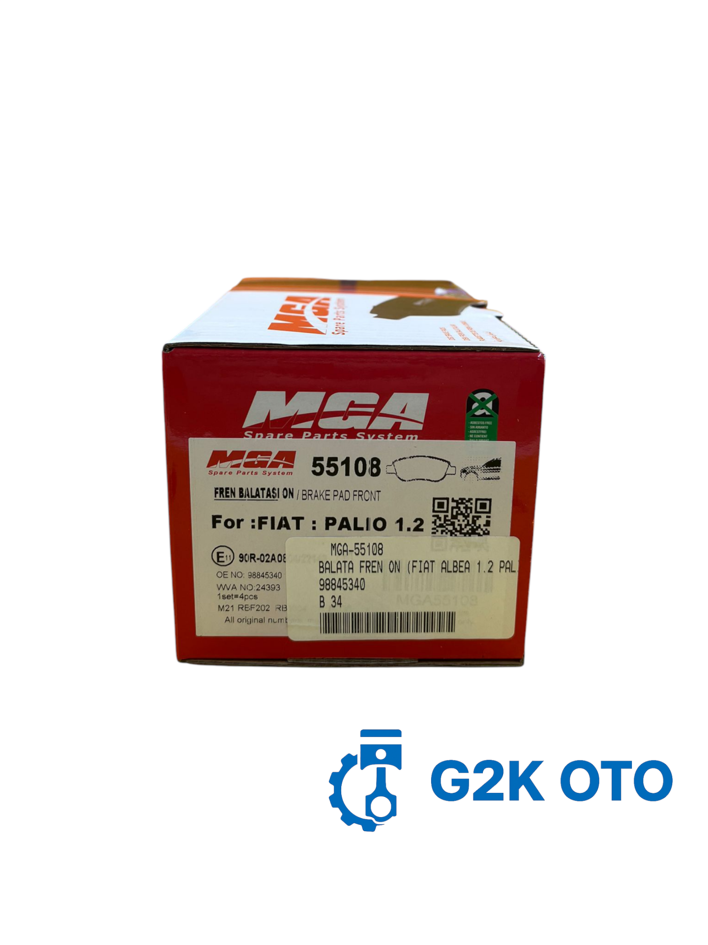 BALATA FREN ON (FIAT ALBEA 1.2 PALIO 1.2 ) 98845340 77363782