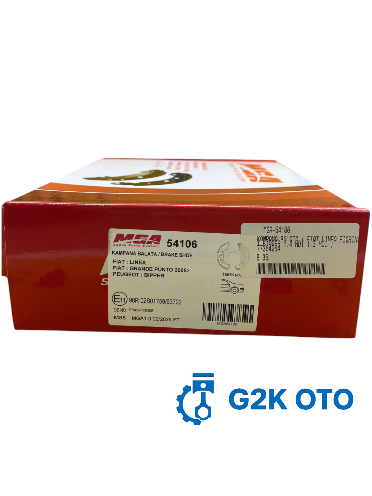 Kampana Fren Balatası – Fiat Linea, Fiorino, Grande Punto, Peugeot Bipper 1.3–1.4 HDI Uyumlu