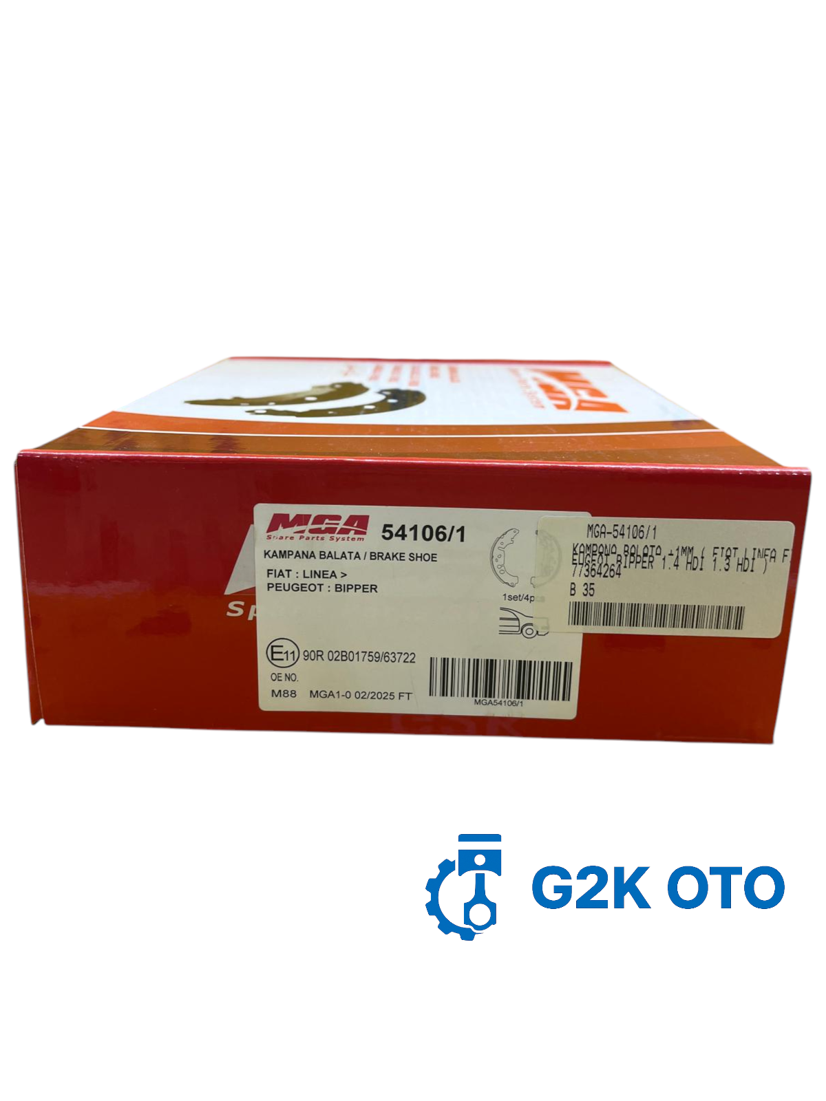 KAMPANA BALATA +1MM ( FIAT LINEA FIORINO GRANDE PUNTO PEUGEOT BIPPER 1.4 HDI 1.3 HDI ) 77364264 77363858