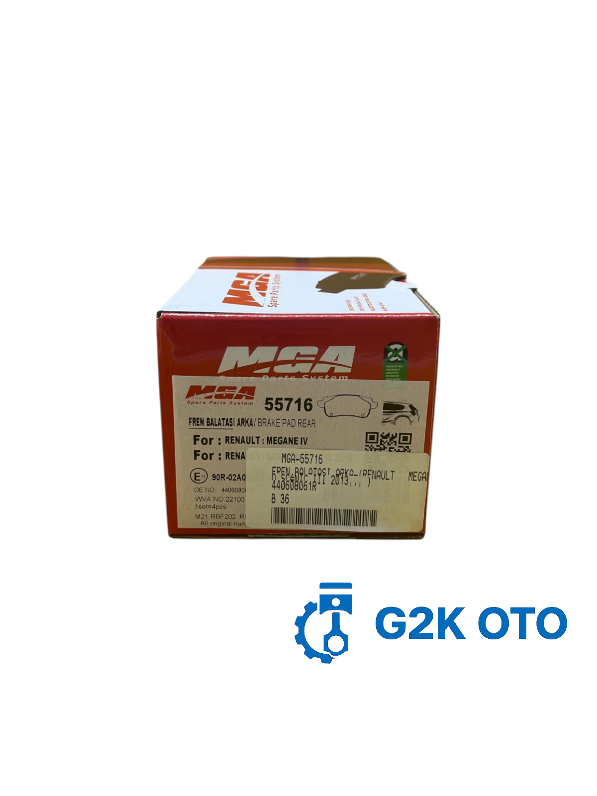 FREN BALATASI ARKA-(RENAULT   MEGANE IV / RENAULT   GRAND SCÉNIC III 2013 // / ) 440608061R