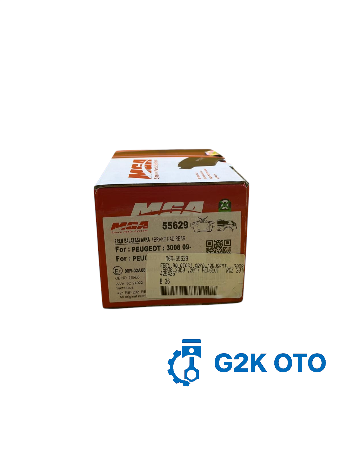 FREN BALATASI ARKA-(PEUGEOT   3008 2009//2016 PEUGEOT   5008 2009//2017 PEUGEOT   RCZ 2010//2015 PEUGEOT   508 2010//2018 DS 4 2015/ 425435