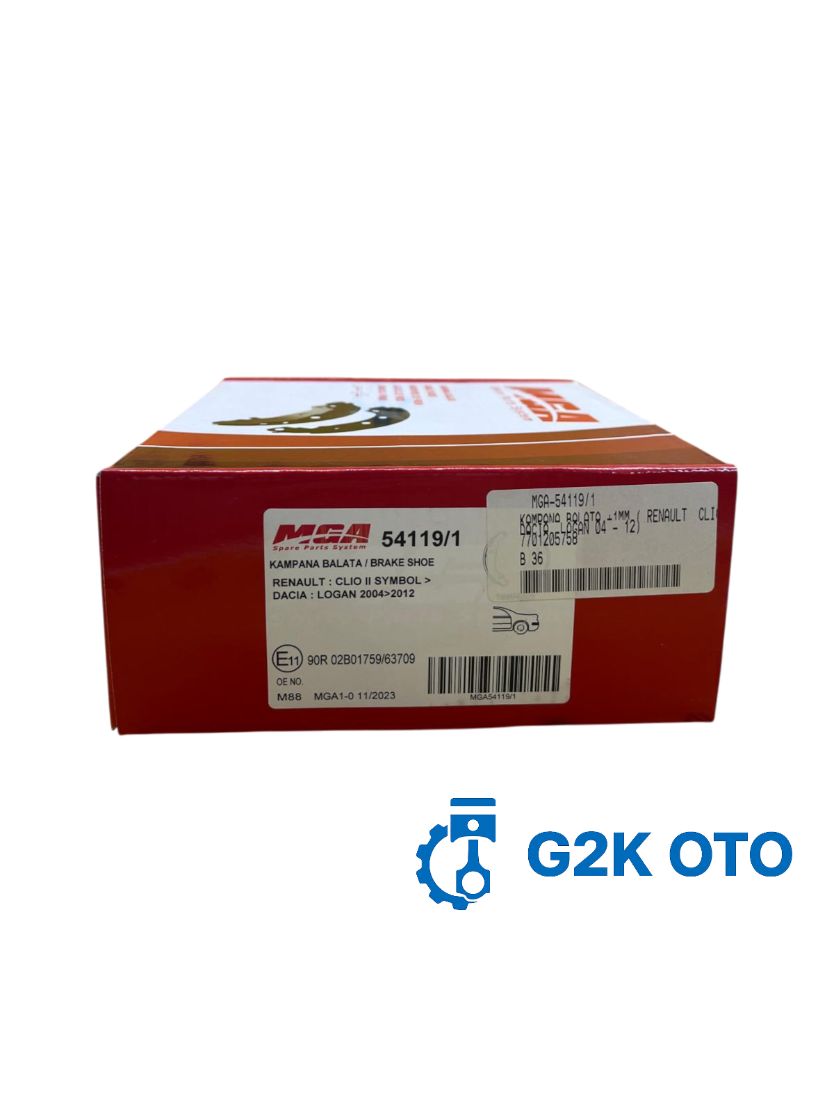 KAMPANA BALATA +1mm ( RENAULT  CLIO II SYMBOL 98 - 08 / DACIA  LOGAN 04 - 12) 7701205758