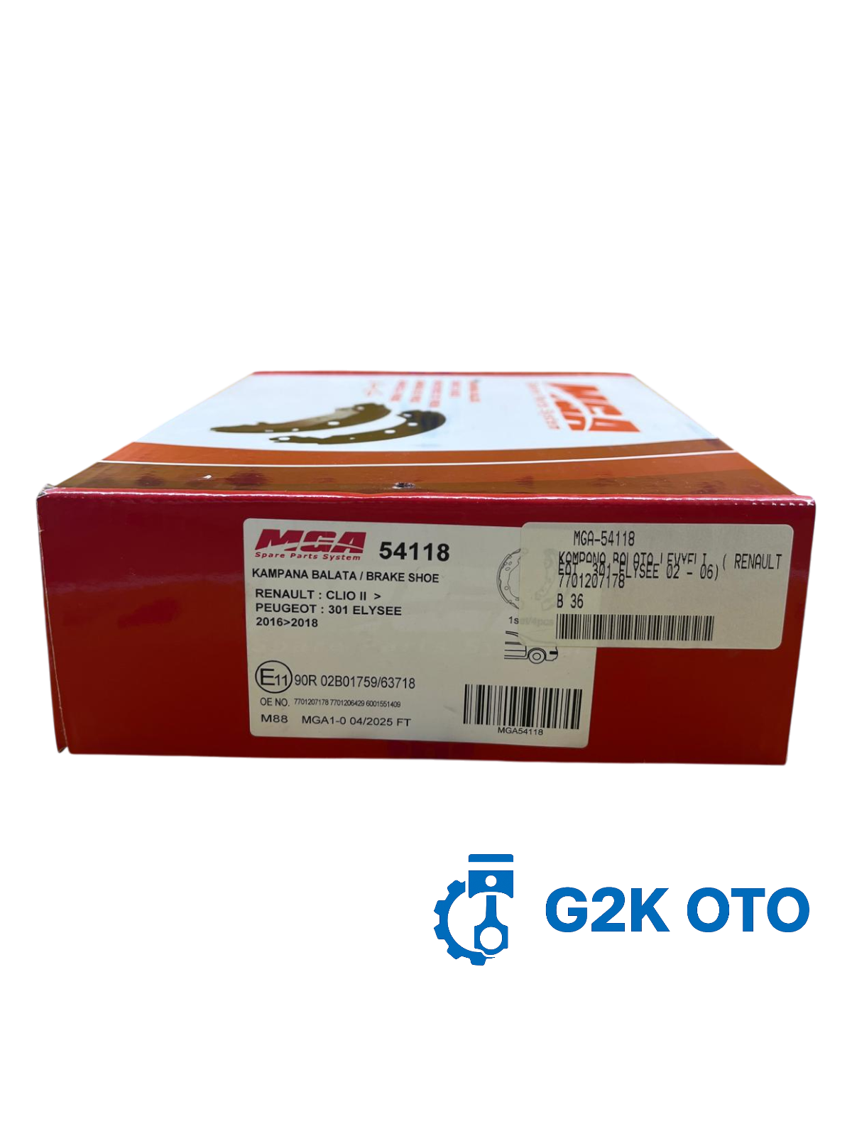 KAMPANA BALATA LEVYELI  ( RENAULT  CLIO II  06 -  / PEUGEOT  301 ELYSEE 02 - 06) 7701207178