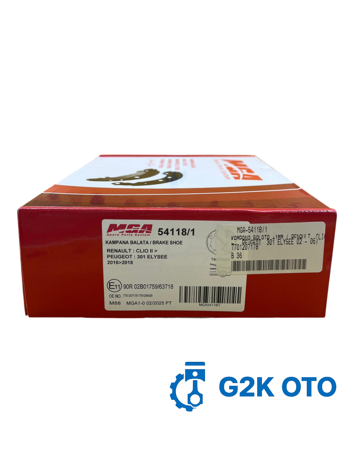 KAMPANA BALATA +1mm ( RENAULT  CLIO II DACIA  LOGAN 06 -  / PEUGEOT  301 ELYSEE 02 - 06) 7701207178