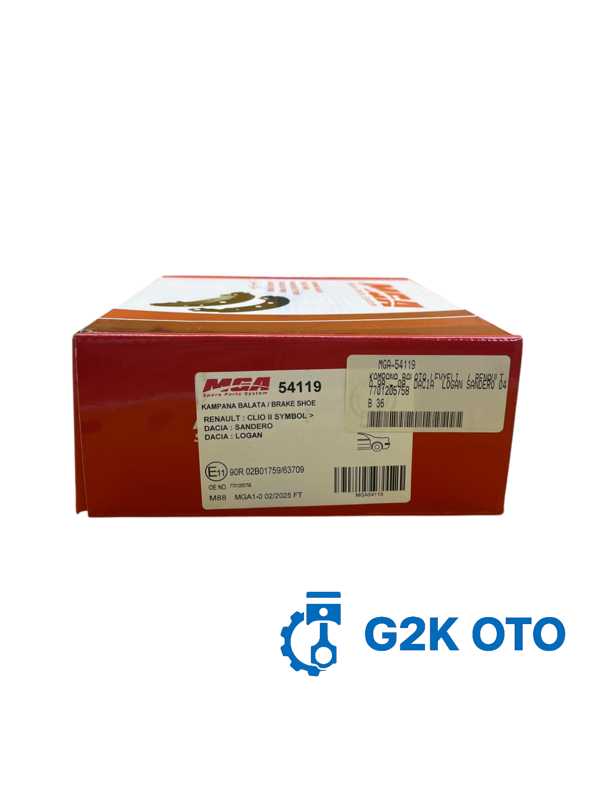 KAMPANA BALATA LEVYELI  ( RENAULT  CLIO II SYMBOL KANGOO 98 - 08 / DACIA  LOGAN SANDERO 04 - 12) 7701205758