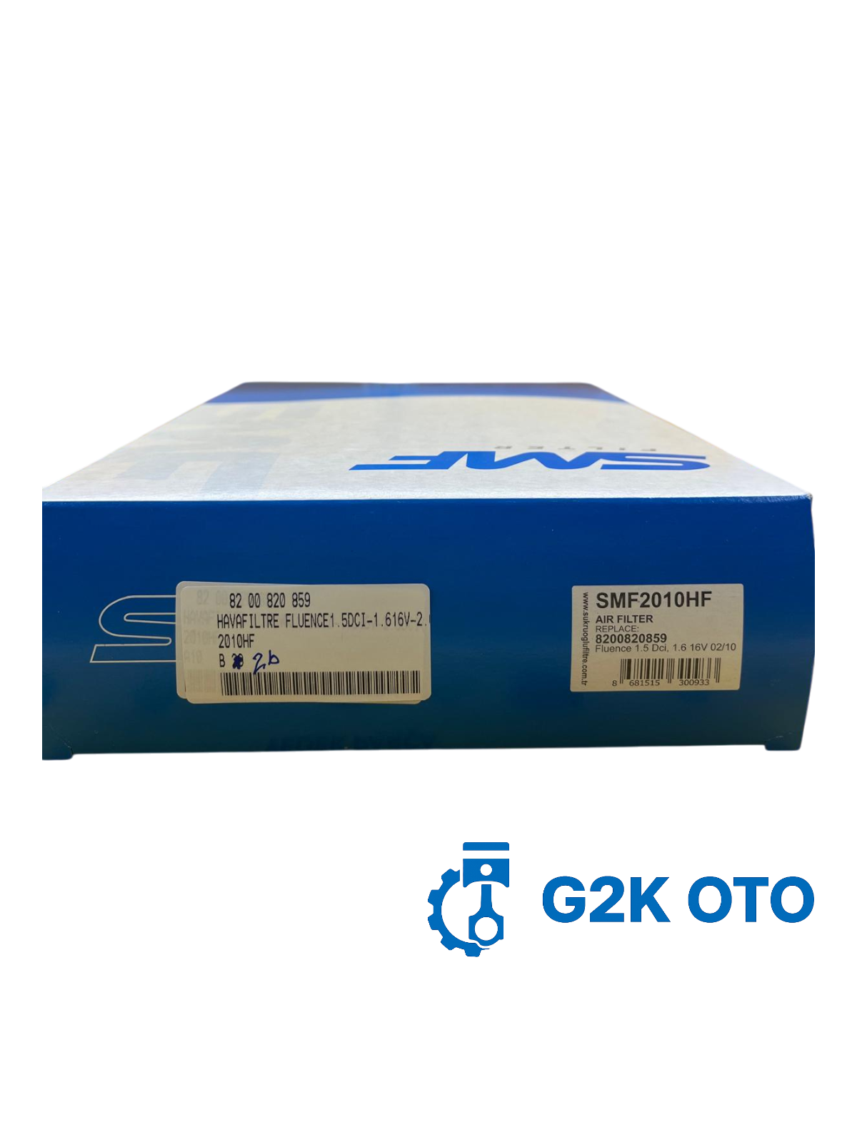 HAVA FILTRE FLUENCE1.5DCI-1.616V-2.0DCI(2010>)(SÜNGERLİ) 8200820859