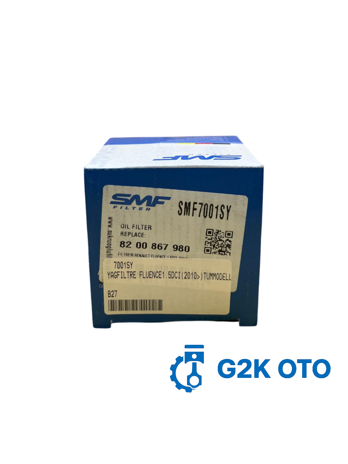 YAĞ FİLTRESİ FLUENCE1.5DCI(2010> CLİO III FLUENCE LOGAN MEGANE I-II-III KANGO 1.5DCI-1.9DC 8200867980