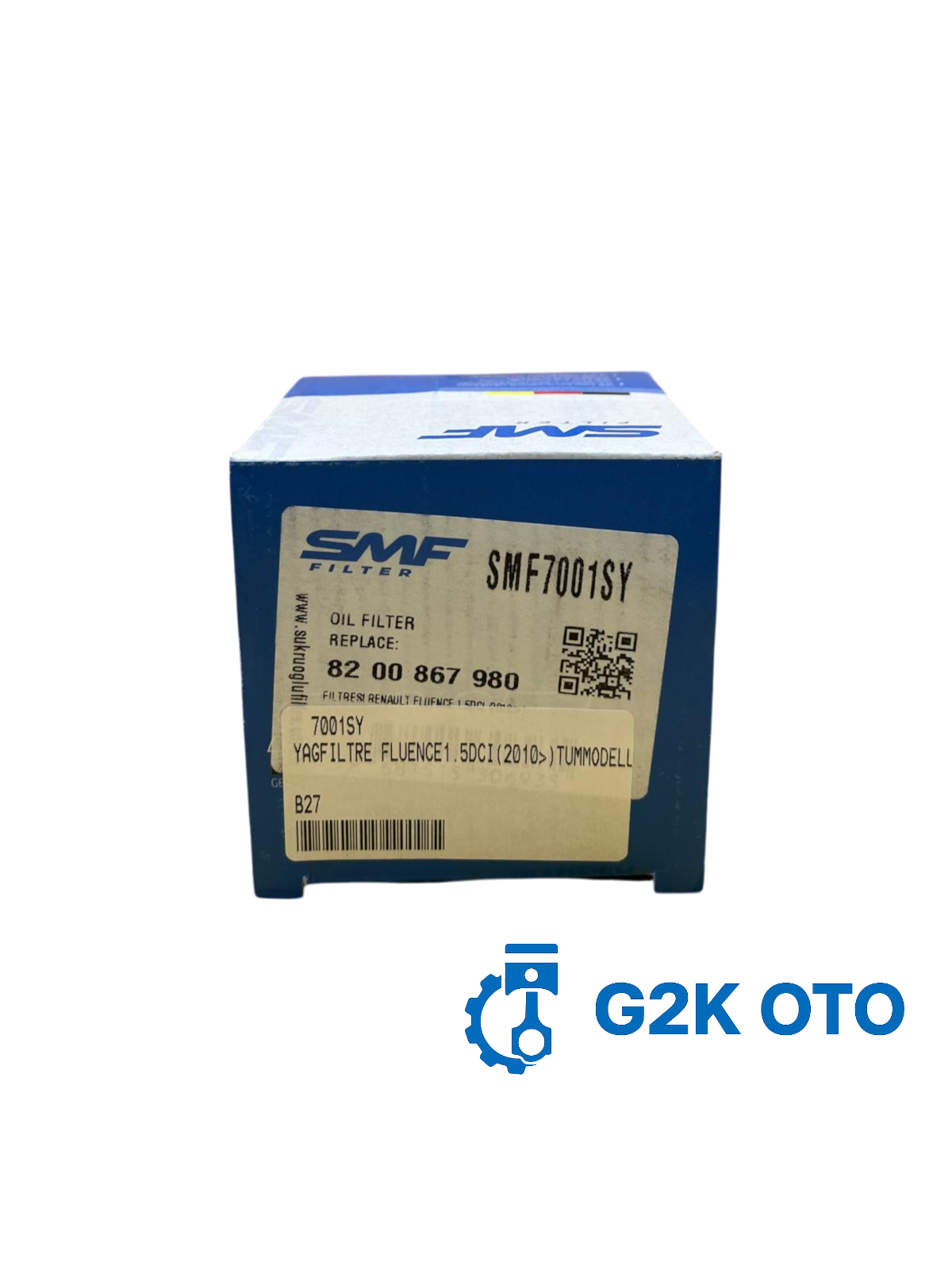 YAĞ FİLTRESİ FLUENCE1.5DCI(2010> CLİO III FLUENCE LOGAN MEGANE I-II-III KANGO 1.5DCI-1.9DC 8200867980