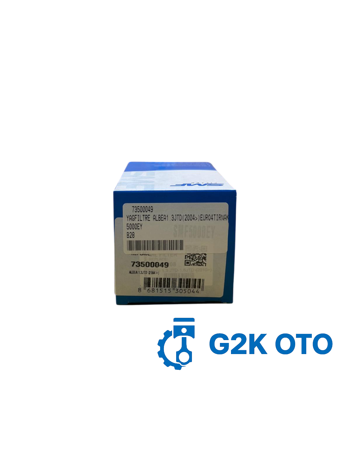 SMF YAĞ FİLTRE ALBEA 1.3JTD(2004>) EURO 4 TIRNAKLI 73500049