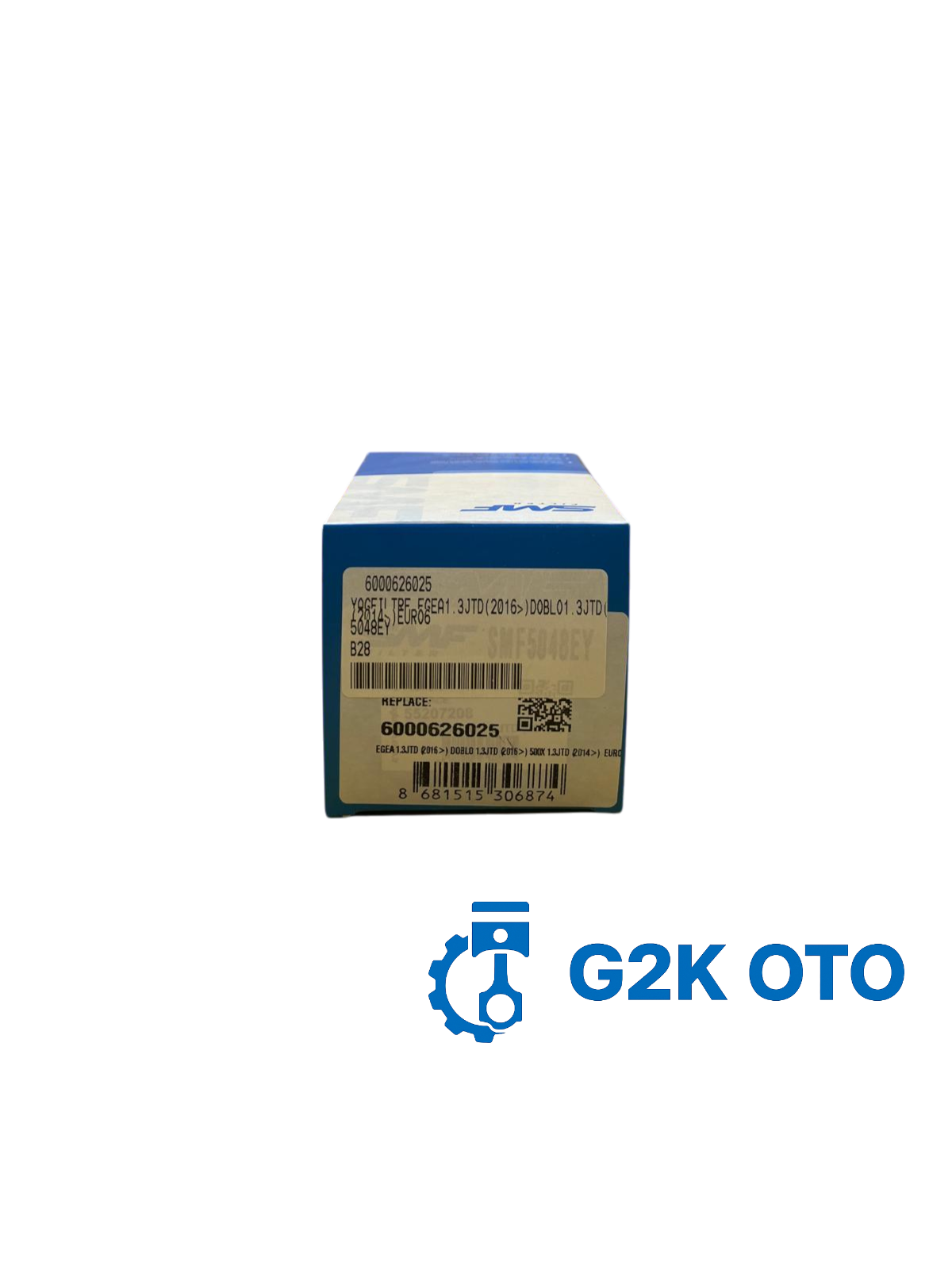 YAG FILTRE EGEA 1.3JTD(2016>) DOBLO 1.3JTD(2016>) 500X 1.3JTD(2014>) EURO6 TIRNAKSIZ 6000626025