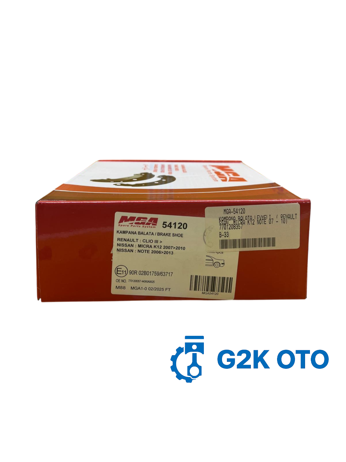 KAMPANA BALATA LEVYELI  ( RENAULT  CLIO III 05 - 10 / NISSAN  MICRA K12 NOTE 07 - 10) 7701208357