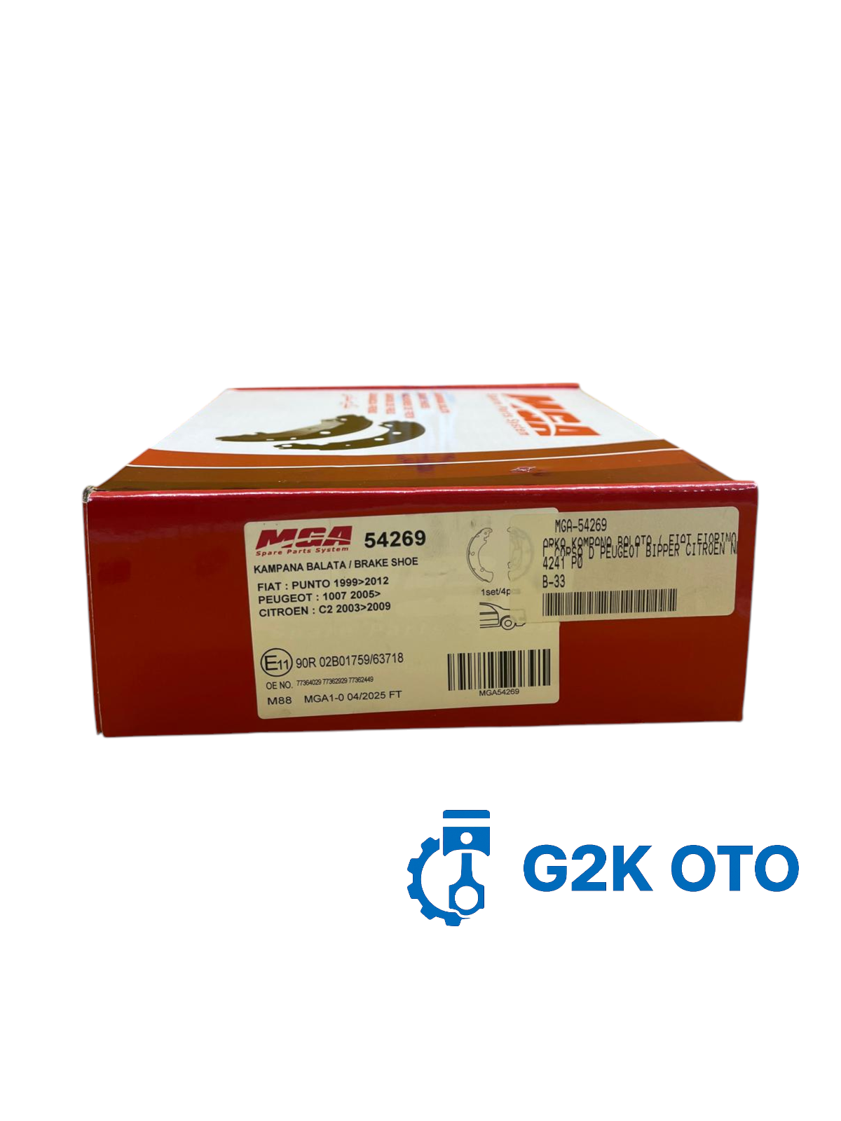 ARKA KAMPANA BALATA ( FIAT FIORINO PUNTO IDEA PANDA OPEL CORSA D PEUGEOT BIPPER CITROEN NEMO) 4241 P0