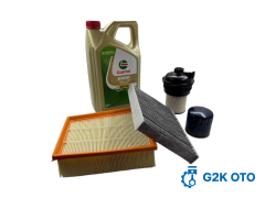 RENAULT MEGANE IV DİZEL CASTROL 5W-30 EDGE YAĞ FİLTRESİ ORİJİNAL + POLEN + MAZOT + HAVA FİLTRESİ