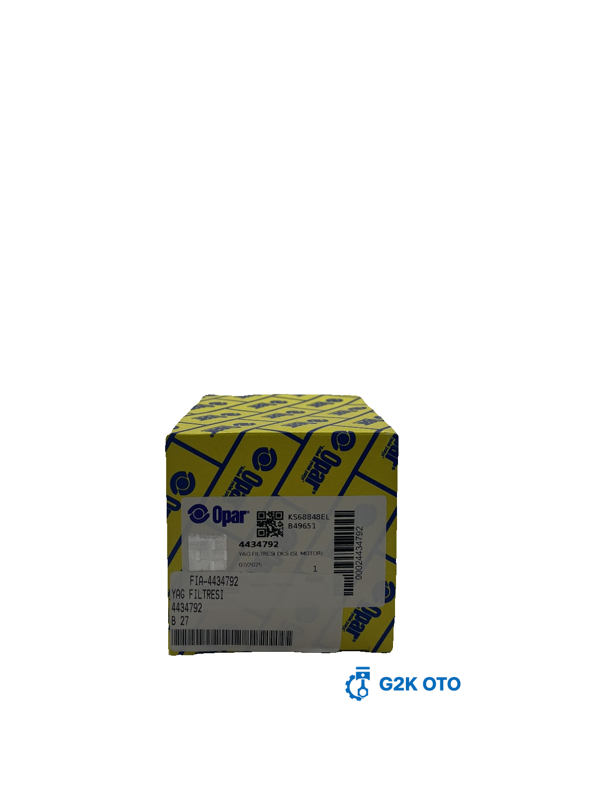 YAĞ FİLTRESİ FIAT TİPO 4434792 46805830 46805831 43944630