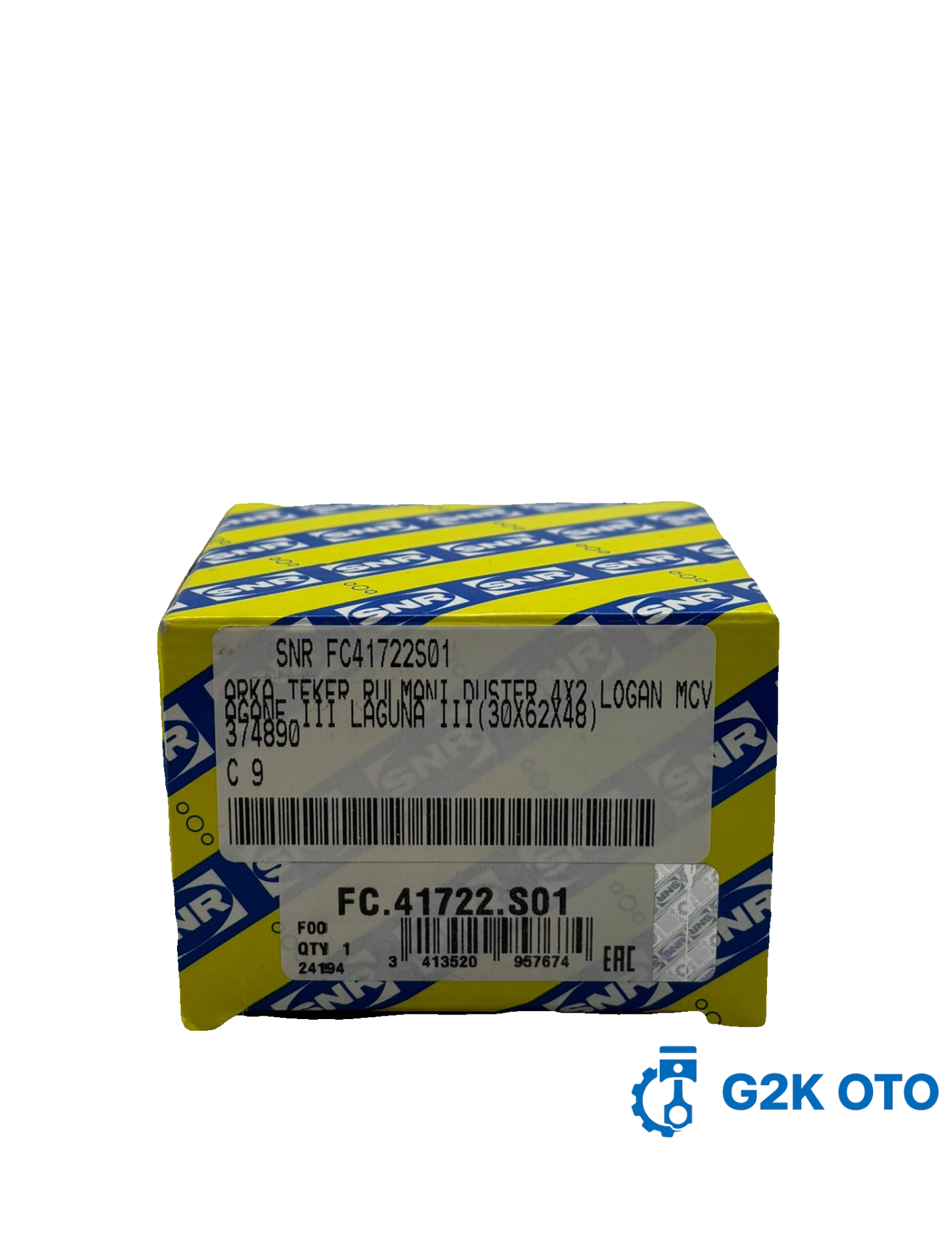 ARKA TEKER RULMANI DUSTER 4x2 LOGAN MCV DOKKER CAPTUR MAGANE III LAGUNA III(30x62x48) 374890